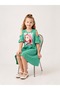 Girl's Short Sleeve Lycra Combed Cotton Printed Dress - 3