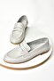 S944007803 Gray Genuine Leather Women's Ballerinas - 6
