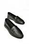 S291070003 Black Genuine Leather Flat Ballerinas - 5