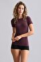 Egyptian Modal by Tencel Victoria Crew Neck Undershirt / T-Shirt Purple - 2