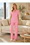 Women's Milan Striped Buttoned Short Sleeve Pajama Set - 2