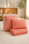 Flora Salmon Quilted Bedspread Set King Size 220X235 - 4