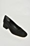 T752827002 Black Suede Low Heeled Women's Shoes - 6