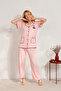 Bürümcük Knitted Short Sleeve Women's Buttoned Pajama Set - 3