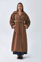Pens Detailed Double Breasted Trench Coat Brown - 7