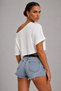 Women Boat Neck Crop Top One Shoulder Crop Asymmetric Crop - 5