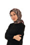 وشاح حريري بنمط باشاك بني اللون - 2