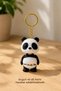 Panda Moving Bag Ornament / Keychain - 1 Piece - with Gold-Colored Tips - 3