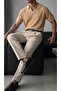 Men's Striped Fabric Trousers