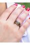 Natural Stone Labradorite Natural Stone Antique Model Women's Adjustable Ring Euy79Lbt - 2
