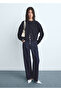 Low-Waisted Button Straight Cut Jeans - 2