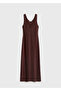 Satin Low-Cut Dress - 3