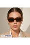 Women's Brown Patterned Bone Polarized Sunglasses Cs045 C16
