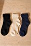 Child's 3-pack black mix socks with socket