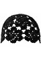 Women's Knitted Beanie Hat Boho Bloom Black – Handmade Look Summer Bohemian Accessory - 6
