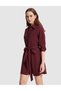 Burgundy Comfort Fit Woven Dress 50318786-Vr014 - 3