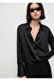 Satin draped shirt