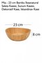 Mia - 23 cm Bamboo Ikeanatural Salad Bowl, Presentation Bowl, Decorative Bowl, Nordic Bowl - 8