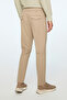 Men's Beige Polyviscon Trend Straight Slim Fit Trousers - 5