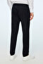 Men's Navy Blue Rayon Trend Straight Slim Fit Trousers - 5