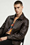 Leo Genuine Leather Men's Casual Brown Genuine Leather Coat - 3