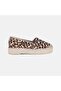 Women's Beige Leopard Patterned Suede Leather Espadrilles - 2