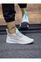 Lace-Up Knitwear Unisex Sports Shoes-Ice White-Water Green