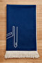 To My Dear Father - Kaaba Patterned Fringed Velvet Prayer Rug - Black - 6