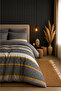 Double Elastic Sheet Cotton Duvet Cover Set |   Full Set Yellow Detail - 2