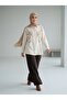 Embroidered Stone Linen Suit - 2