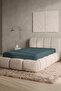 190 Gsm, 95% Cotton 5% Elastane Single Jersey Fitted Sheet Single Size 90-100X200 cm - Petrol Blue