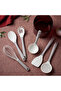 Beige 7 Piece Silicone Serving Set with Stand - 4