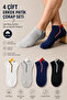 4 Pairs of Men's Ankle-Length Summer Booties Socks – Cotton, Colorful Patterned Socks Set