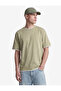 Cotton Short Sleeve Fabric Detailed Crew Neck Oversize T-Shirt - 2
