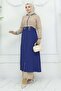 Waist Lace-Up Ribbed Suit Indigo 19237