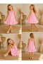 Pink Sile Cloth Girl's Strap Dress - 2