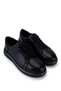 Men's Genuine Leather Black Sneakers & Sports Shoes - 3