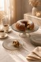 Füme 7 Piece Set | |   Belinda Glass Dessert & Cake Set 7 Pieces Smoked | |   Footed Presentation Stand Cake Presentation Stand Glass Plate Footed Display Stand Cookie Dowry Gift Glass Product Treat Tableware Presentation Table Decoration - 2