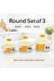 3PCS Glass Food Storage Container Set Round, Airtight Food Containers with Locking Lids, 420ml/ 670ml/ 920ml - 5