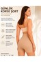 Women's Laser Cut Seamless Boxer Corset, Non-Marking, Skin Color - 4