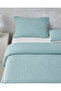 Clouded Grid Yarn Dyed Double Size Bed Sheet Duvet Cover Set 200X220 cm Dark Green - 3
