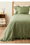 100% Cotton Paloma Double Pique Set Khaki (200X220 cm) - 2