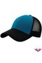 Unisex Turquoise Summer Summer Baseball Cap with Suede on the Front and Mesh on the Back with Adjustable Buckle and Cap
