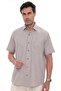 Classic Short Sleeve Linen Cotton Gift Boxed Men's Shirt Fs-003624 - Beige - 6