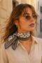Polka Dot Pattern Bronze Brown Soft Bandana Scarf 50X50 cm