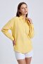 Yellow Wrap Detailed Striped Shirt - 6