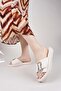 Dvm 033 Beige Massage Sole Buckle Women's Slippers - 2