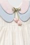 My Little One's Double Collar Ruffle Detailed Baby Girl Dress - Blue - 4