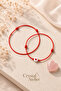Red Rope and Heart Anklet - 3