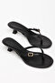 Black Flip-Flop Heeled Slippers Orthopedic Women's Sandals